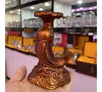 Estatua de resina escultura de bola de cristal soporte riqueza fortuna suerte auspiciosa oficina en casa Feng Shui colección regalo, oro