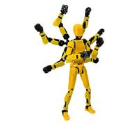 Estatua de robot articulada: figura de anime ABS, juguete ajustable, decoración de escritorio | Muñeca de acción flexible de 18 cm con extremidades giratorias, ideal para escaparate mesa en la noche