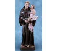 Estatua de San Antonio de Padova 65 cm de mármol resina - Artesanía italiana