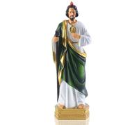 Estatua de San Judas de 12 pulgadas, estatuas religiosas de resina de San Judas, regalo religioso de color de San Judas Tadeo, adecuada para religiosos y creyentes para orar en casa, coleccionar