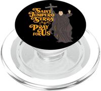 Estatua de San Junipero Serra Patrona Católica San Vocaciones CA PopSockets PopGrip para MagSafe