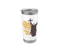 Estatua de San Junipero Serra Patrona Católica San Vocaciones CA Vaso térmico de acero inoxidable de doble pared