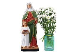 Estatua de Santa Ana - Estatua de resina colorida de 12 pulgadas de Santa Ana con decoración de escultura de María | figura religiosa | Coleccionable de arte religioso, regalo de decoración