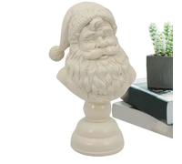 Estatua de Santa Claus de Kunstharz-Christmas Figura con Medio Cuerpo, colección de Vacaciones para el Interior | Oficina, Estante, Ornamento de la Biblioteca para Dormitorio, apartamento, p