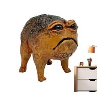 Estatua de sapo rana gruñón - Decoración realista y enojada para jardín al aire libre, escultura decorativa de rana | Estatua al aire libre extraña y del jardín de la novedad de la diversión de la