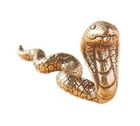 Estatua de Serpiente de latón - Elegante figurilla de Serpiente de latón Vintage, decoración clásica de Bronce | Escultura de de Estilo Antiguo, Objeto de colección para el hogar, Oficina
