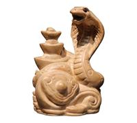 Estatua de serpiente de madera genérica - Mano tallada serpiente | Feng Shui Snake Sculpture, Retro Snake Statue Ornaments Luck Success Wealth, Haand Carved Wood Snake Sculpture | Wooden Snake