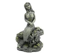 Estatua de Sirena de Acuario, Decoración de Sirena de Pecera de Resina Segura para Decoraciones de Acuario Estatua de Sirena de Pecera