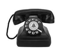 Estatua de Teléfono Retro Delicada, Decoración de Teléfono Fijo Vintage para Hoteles de Estrellas, Galerías, Cafeterías, Resina de 6,1x3,9x4,5 Pulgadas