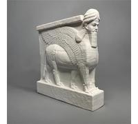 Estatua de toro alado asirio, colección de busto de toro alado, figura de yeso, escultura de mitología para sala de estar, decoración moderna del hogar, práctica de bocetos, modelo de arte