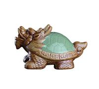 Estatua De Tortuga De Dragón Chino para La Suerte Decoración De Éxito Decoración De Oficina En El Hogar Decoración De Mesa Adornos Buenos Regalos De La Suerte Coleccionables,Verde