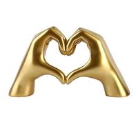 Estatua decorativa de gestos dorados,Estatua de mano de corazón,Escultura de dedo de amor,Decoracion hogar de escultura de arte moderno,Estatua romántica para decoración salon,Oficina,Boda,Regalo
