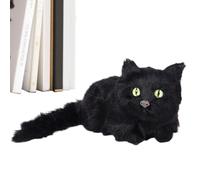 Estatua Decorativa Negra - Figura de Gato de Halloween, de Centro de Mesa | Decoración navideña Coleccionable Espeluznante, Bonito Acento para Ventana, Estante, Escritorio, Chimenea, Chimenea