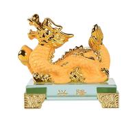 Estatua Del Dragón Chino - Adorno De La Estatua De Año Nuevo Del Dragón De Resina Dorada, Figuras De Dragón Coleccionables Decoraciones Para | La Mesa Adorno Exquisito Para Año Nuevo