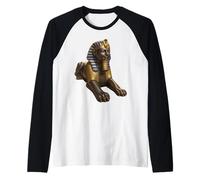 Estatua del faraón de la esfinge egipcia Antiguo Egipto Arqueología Arte Camiseta Manga Raglan