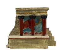 Estatua del Palacio de Knossos - Escultura de yeso duro de la antigua Grecia de la Edad del Bronce, hecha a mano y pintada a mano en Grecia, 26 cm