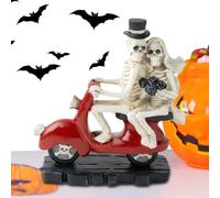 Estatua del par esqueleto de Halloween |:: perfecto para vacaciones y citas románticas. Esta pareja esquelética ofrece un efecto doble espeluznante y es una alternativa emocionante y signific