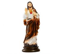 Estatua del sacerdote hecha a mano, estatua católica, escultura, escritorio decoración del hogar para estantes, presentación, escultura de resina