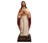 Estatua del Sagrado Corazón de Jesús 5.12 Pulgadas Resina de Jesús Estatua del Renacimiento Cristo Figurado religioso para el automóvil Casa de casa Avaloramiento Presente