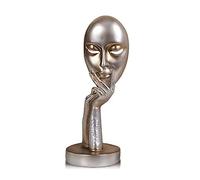 Estatua del Silencio, Escultura Moderna de Resina El Silencio Es Dorado Estatuas de Personas Esculturas Oficina Hogar Pensador Decoración Arte Estatuas Artesanías Creativas Adornos, Personas D