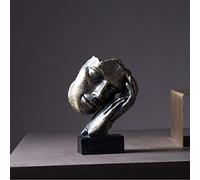 Estatua del Silencio, Escultura Moderna de Resina El Silencio Es Dorado Estatuas de Personas Esculturas Oficina Hogar Pensador Decoración Arte Estatuas Artesanías Creativas Adornos, Personas D