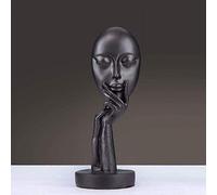 Estatua del Silencio, Escultura Moderna de Resina El Silencio Es Dorado Estatuas de Personas Esculturas Oficina Hogar Pensador Decoración Arte Estatuas Artesanías Creativas Adornos, Personas D