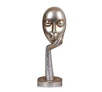 Estatua del Silencio, Escultura Moderna de Resina El Silencio Es Dorado Estatuas de Personas Esculturas Oficina Hogar Pensador Decoración Arte Estatuas Artesanías Creativas Adornos, Personas D