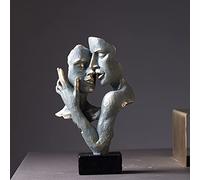 Estatua del Silencio, Escultura Moderna de Resina El Silencio Es Dorado Estatuas de Personas Esculturas Oficina Hogar Pensador Decoración Arte Estatuas Artesanías Creativas Adornos, Personas D