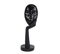 Estatua del Silencio, Escultura Moderna de Resina El Silencio Es Dorado Estatuas de Personas Esculturas Oficina Hogar Pensador Decoración Arte Estatuas Artesanías Creativas Adornos, Personas D