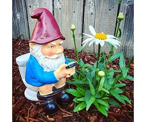 Estatua divertida de gnomo de jardín de goblin, escultura de gnomos enanos de jardín travieso, adornos de hombre de gnomos de jardín, resina interior al aire libre, decoración de arte para patio,