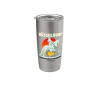 Estatua ecuestre emblemática Jan Wellem Dusseldorf Vaso térmico de acero inoxidable de doble pared