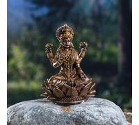 Estatua en miniatura de resina del dios hind Lakshmi de Pacific Giftware
