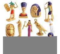 Estatua en miniatura del antiguo Egipto - Juego de figuras egipcias en miniatura | Figura de estante para decoración creativa de juego cognitivo | exhibición del hogar, proyectos escolares y para