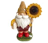 Estatua enana de jardín escultura de resina al aire libre ornamento decoración de jardín artesanía figura enana de gnomos para patio jardín (A)