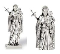 Estatua escultura San Antonio altura 19 cm Made in Italy 100% con revestimiento galvánico de plata 925 % puro 15509