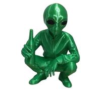 Estatua Extraterrestre Drôle - Figura decorativa Résine Verte Maison, escultura Petit Ornement Fantastique, Objet Pour Décor De Jardin | Pour Amateurs Science-Fiction Et Fêtes