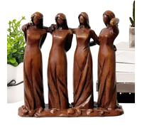 Estatua Femenina de Resina - Amistad de Hermanas de 15 cm, Estatuilla Escultura Decorativa Moderna | Escritorio de recuerdo emocional, estantería junto a la cama, sala de estar, lugar de trabajo, mes
