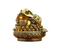 Estatua Feng Shui de Sapo Dorado con Adornos de Cornucopia, Estatua Feng Shui para Riqueza y Suerte, Escultura con Símbolo de Suerte, Decoración del Hogar, Decoración Zen