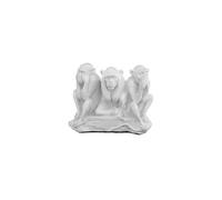 Estatua Figurilla Escultura decorativa de mármol Tres monos sabios No veas, escuches, hables el mal 11 cm