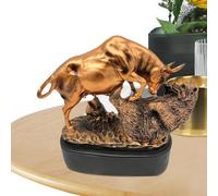 Estatua genérica y oso estatua de acciones de Wall Street | Artesanía Detallada Decoración Versátil para Oficina e Inversores Profesionales