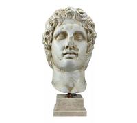 Estatua grande de yeso duro con busto de Alejandro Magno Macedonio