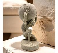 Estatua Griega del Atlas con Estatua del Mundo de 10.5 Pulgadas, estatuilla para el hogar, Oficina, Sala de Estar, Escritorio, decoración Decorativa