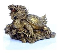 Estatua impresionante hogar jardín ornamento escultura decoración 龍 estatua Feng Shui decoración, chismes 龍 estatua escultura adornos, decoración del hogar símbolo de longevidad/711(10cm)