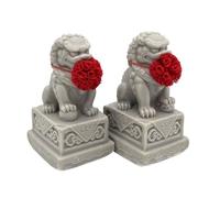 Estatua León Guardián Moderno, Abstracto Adorno Salon Moderno, Abstracto Estatua Resinoso Moderno, Artístico Figura Decoracion Salon, Ornamento Arte, Decoracion Casa Hogar Salon Escritorio (Gris)