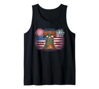 Estatua Liberty 1776 2026 Bandera Americana Patriótica Arte Clásico Camiseta sin Mangas
