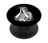 Estatua Llorando de la Libertad PopSockets PopGrip Adhesivo