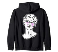 Estatua Llorando Rosa Dios Griego Mitología Streetwear Sudadera con Capucha