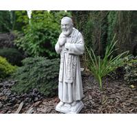 Estatua maciza, hecha de hormigón arquitectónico, figura exterior o interior del Padre Pío 60x22x14cm