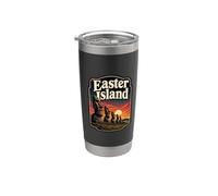 Estatua Moai Isla de Pascua Rapa Nui Vaso térmico de acero inoxidable de doble pared