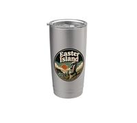 Estatua Moai Isla de Pascua Rapa Nui Vaso térmico de acero inoxidable de doble pared